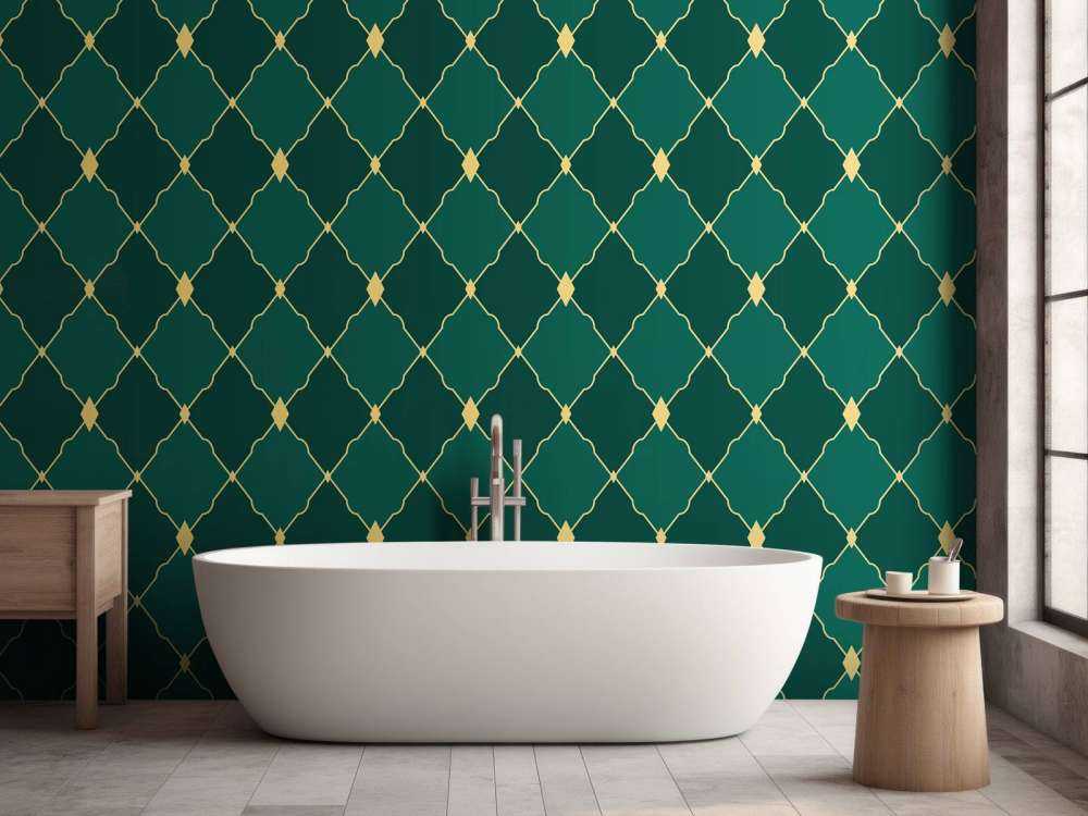 Motif losanges verts