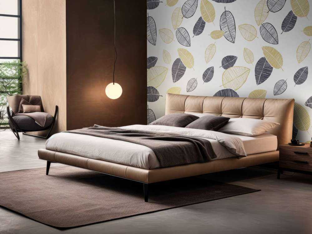 Motif Feuilles noires dorées