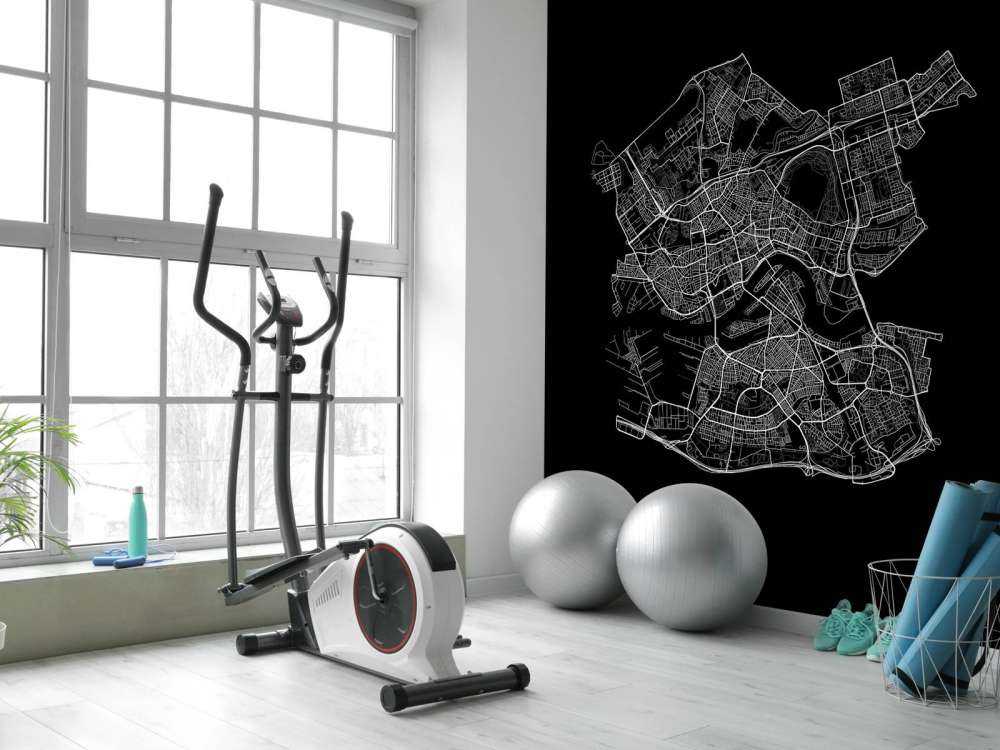 Carte de Rotterdam, noir