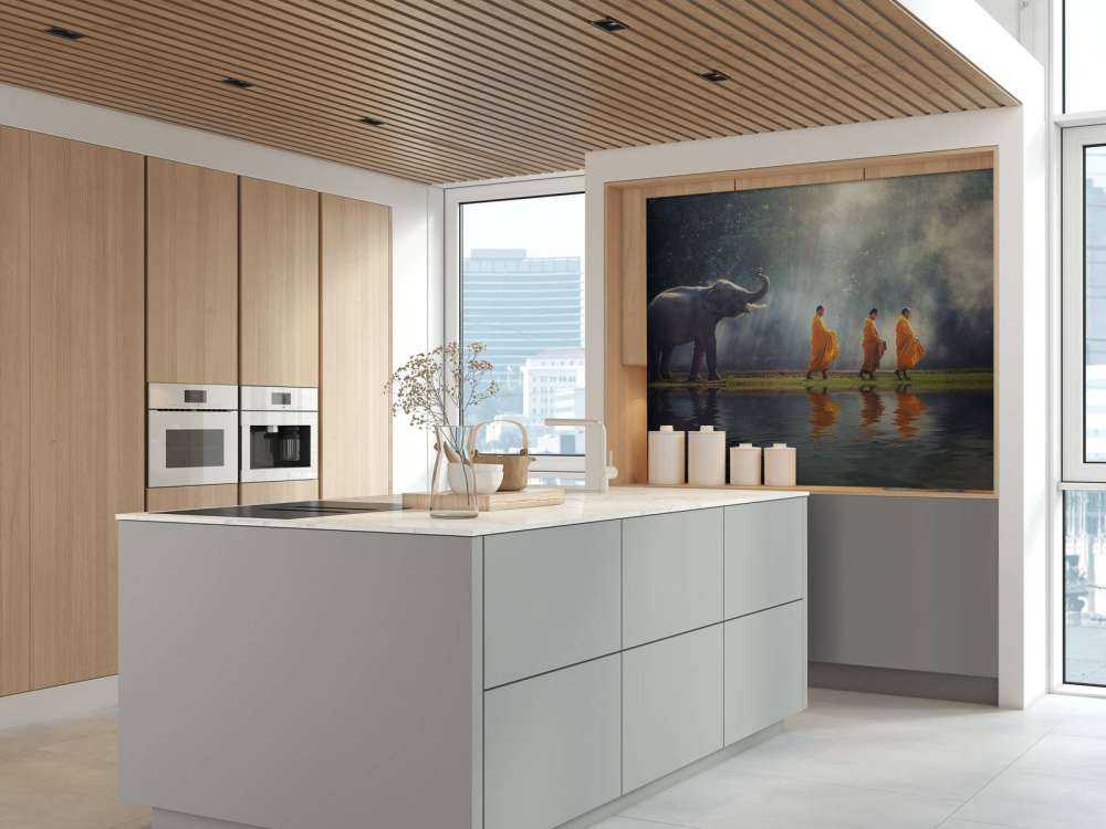 Eléphant et bouddhistes