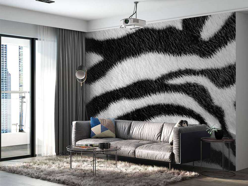 Gros plan sur le manteau zébré