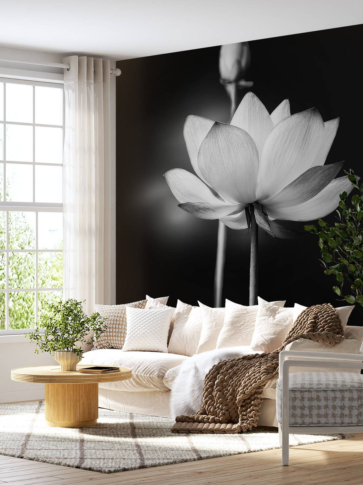 Papier Peint Panoramique 3D FZ4301, Décalcomanie Feuille De Lotus, Pour Sol Ou Mur, Entrée