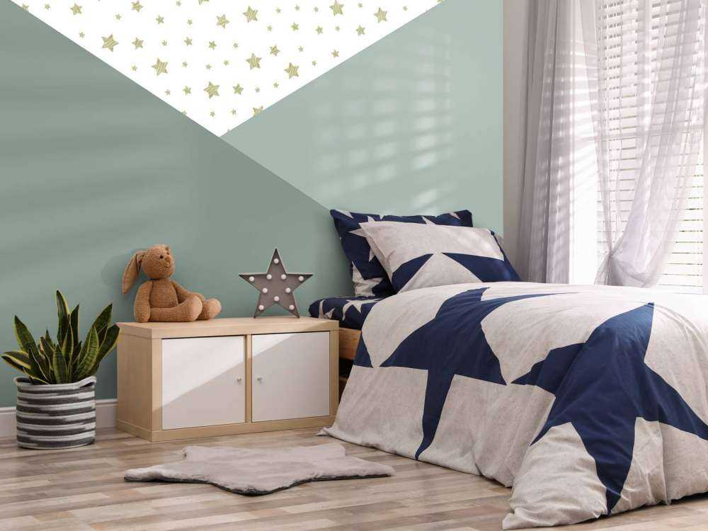 Triangles verts avec des étoiles