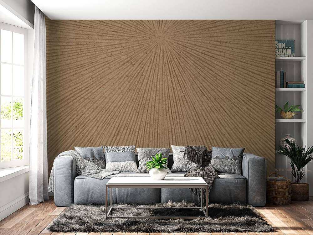 Structure avec des lignes en brun doré