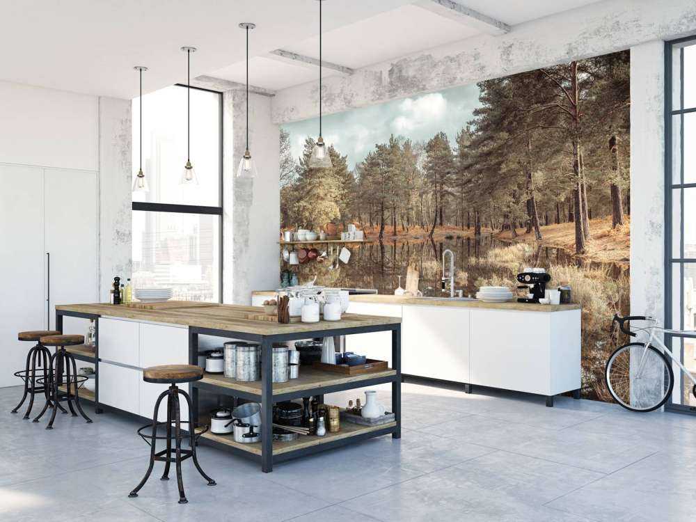 Arbres près d'un lac