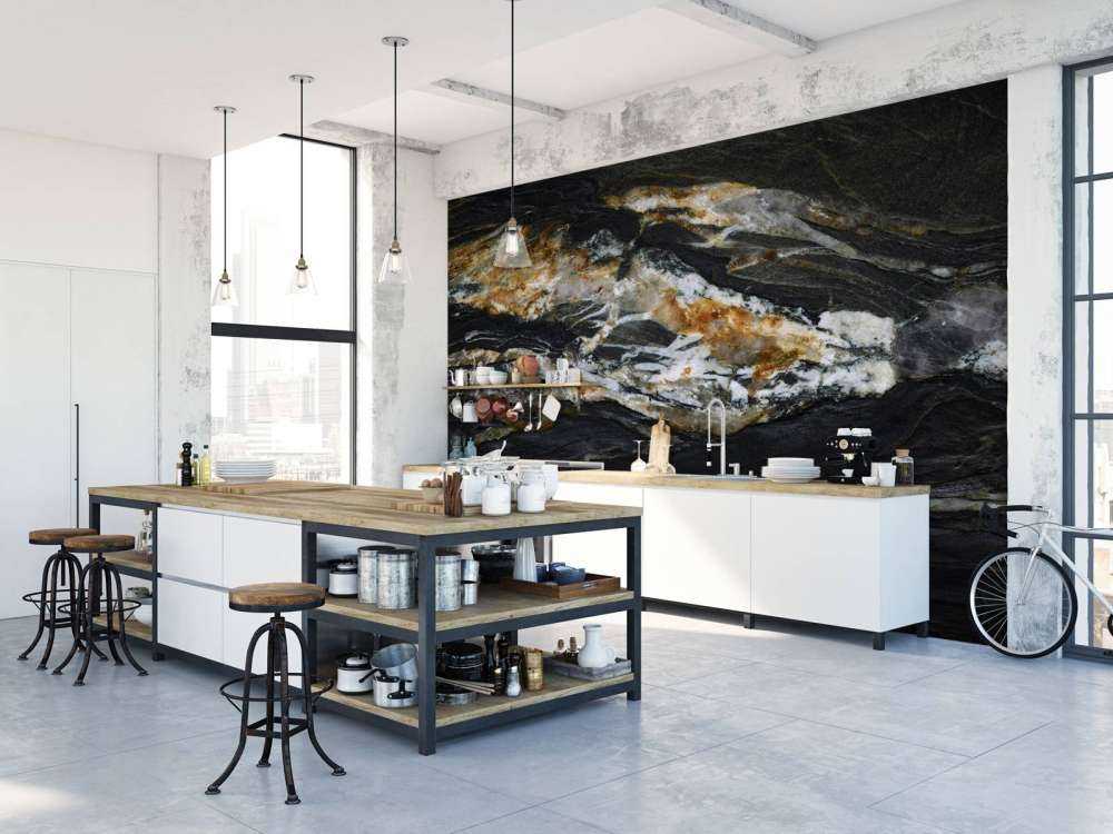 Marbre noir avec relief