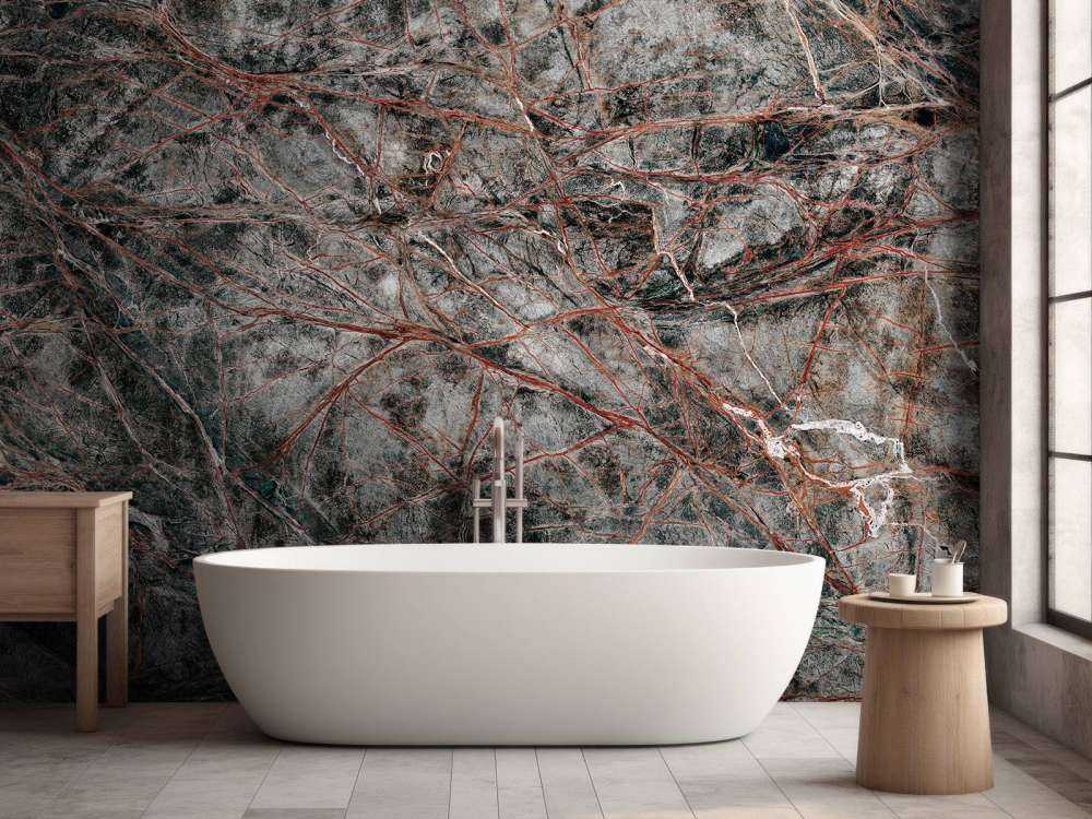 Marbre gris à structure fine