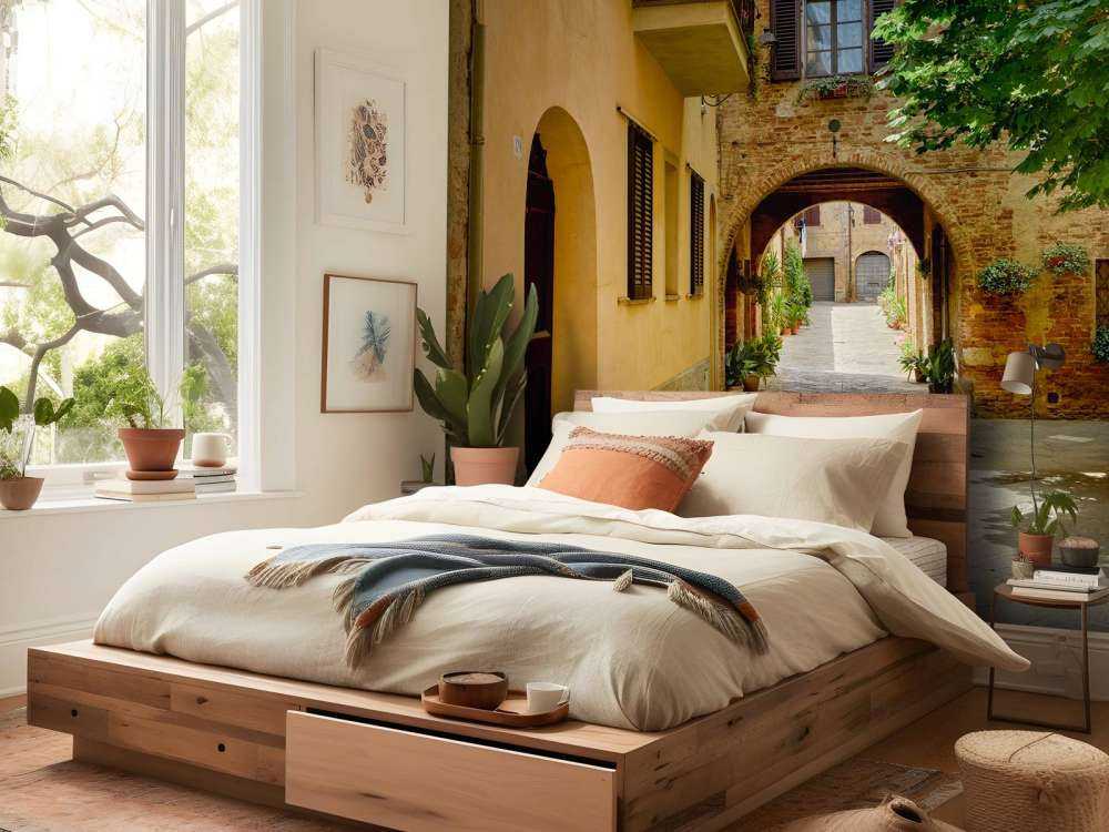 Belle rue à arcades