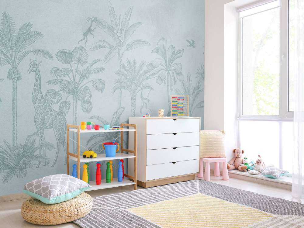 Animal tropical jungle bleu