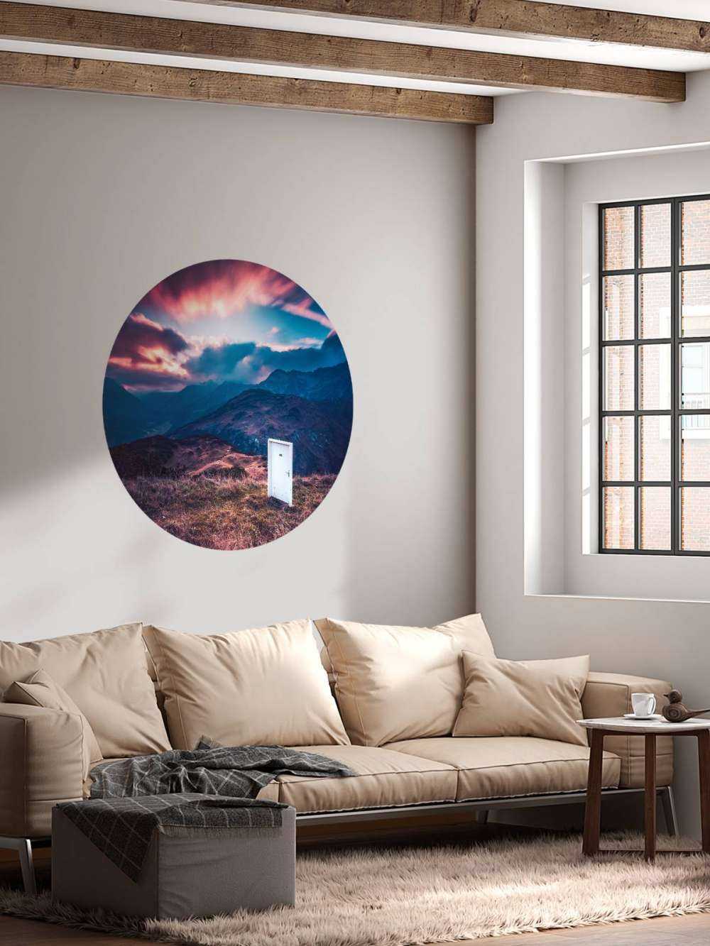 Porte Blanche Dans un Paysage de Rêve