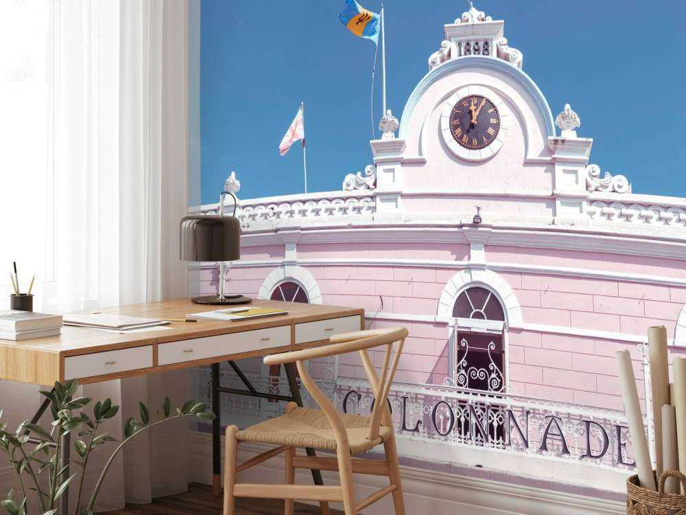 Bâtiment à colonnades à la Barbade.