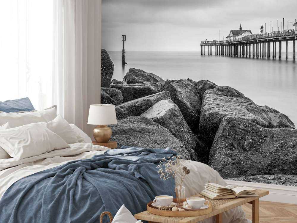 Jetée sur la plage de Southwold