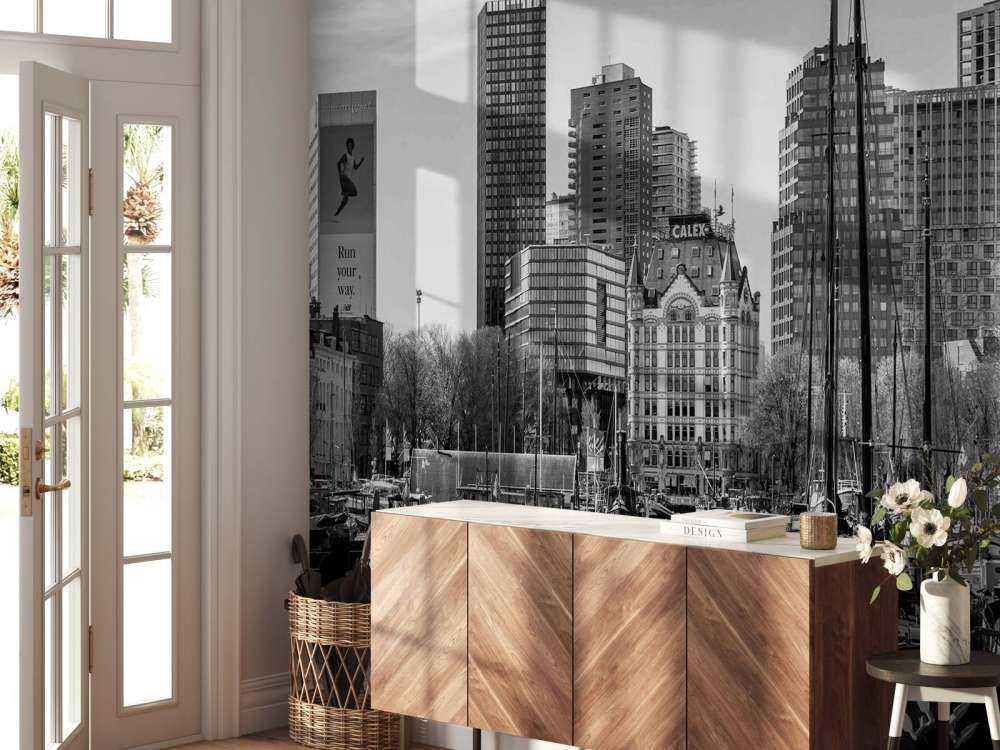 Vieux Port et Maison Blanche en Monochrome