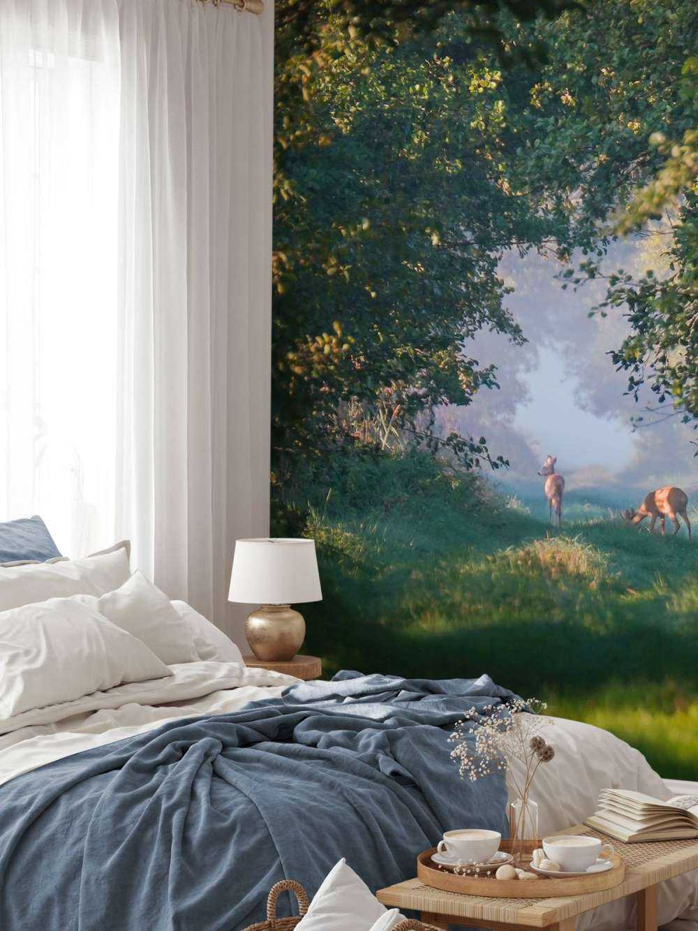 Animaux sauvages dans la lumière du matin