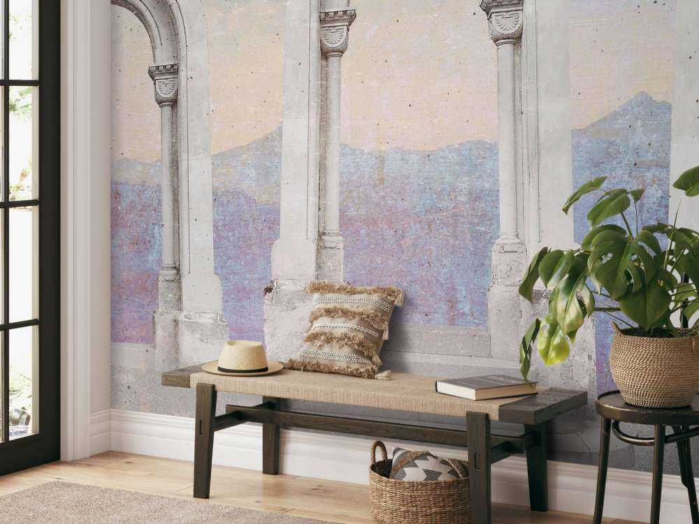 Arcs classiques vers le ciel pastel