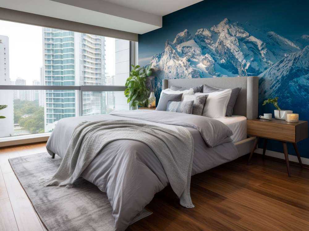 Lumière de cristal sur des sommets enneigés