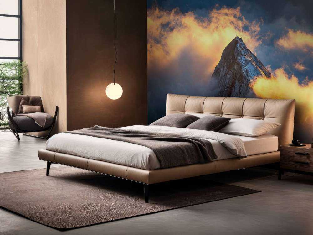 Sommet de montagne dans une mer de nuages ardents