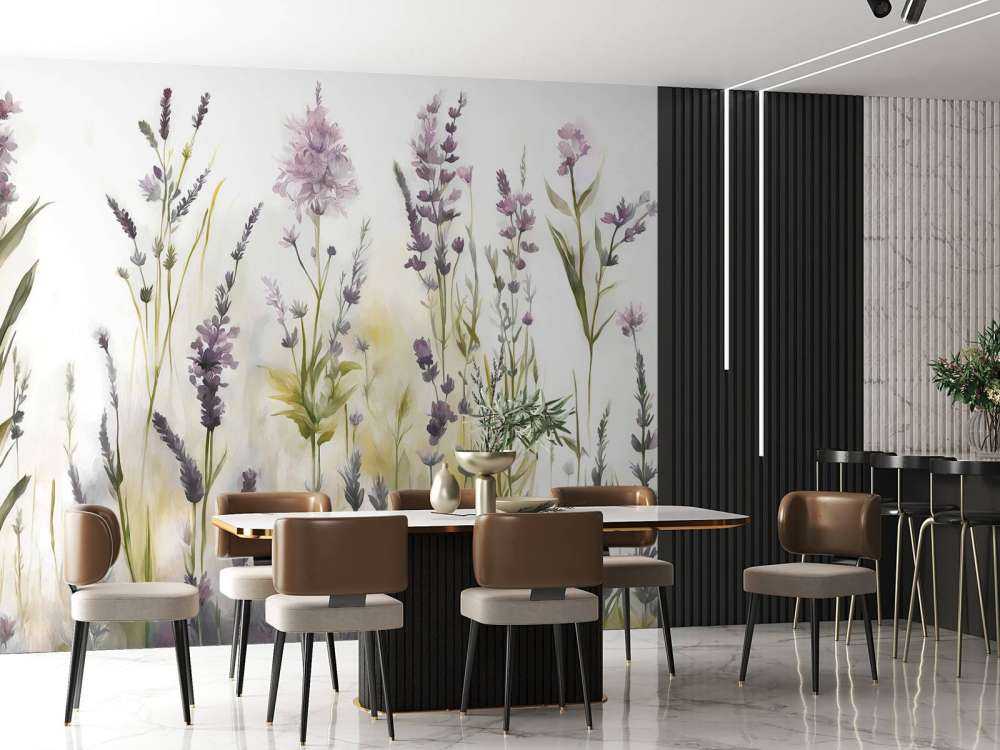 Lavande Clair Seamless Beige Chaud