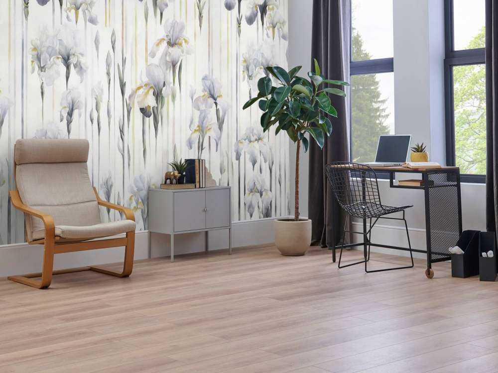 Iris et Rayures Gris Sans Couture