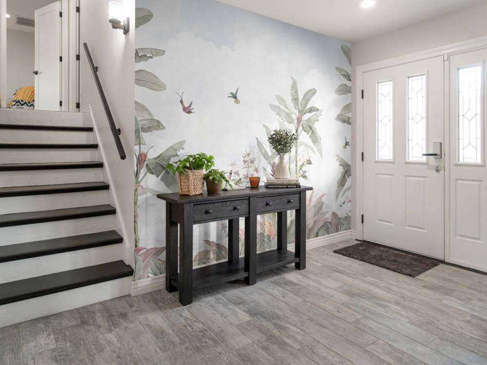 Colibris parmi les feuilles tropicales