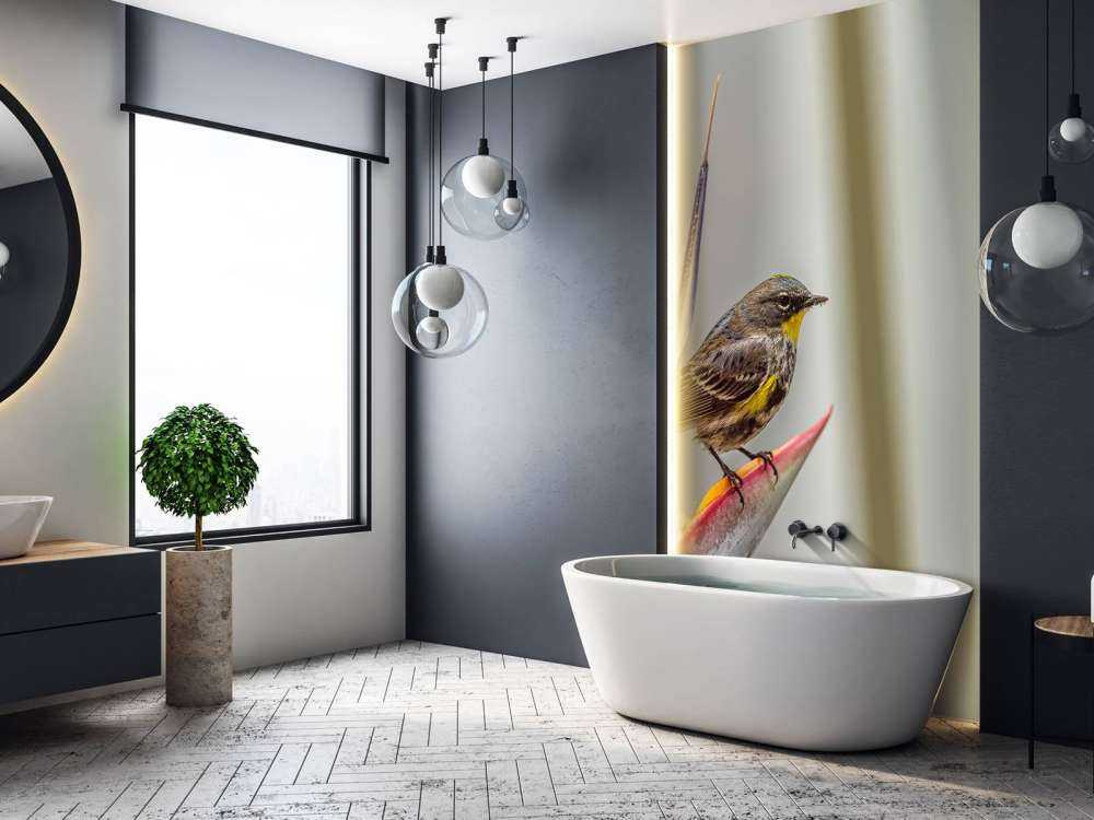 Fleur de paradis avec oiseau