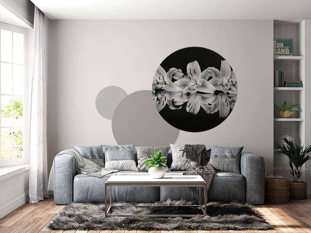 Fleurs en noir et blanc