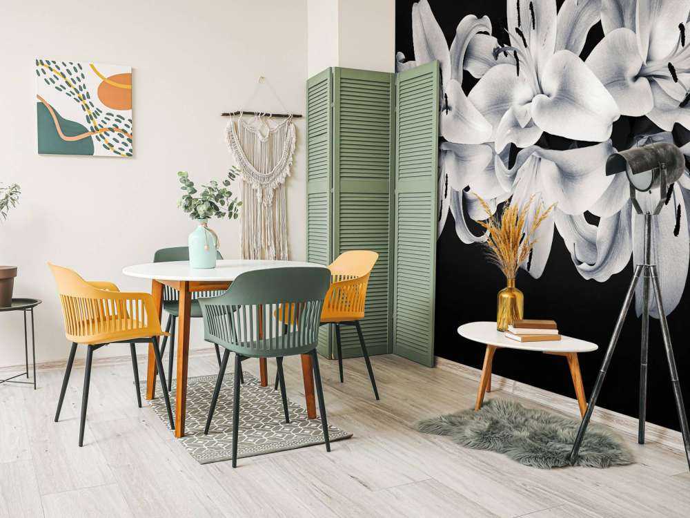 Fleurs en noir et blanc