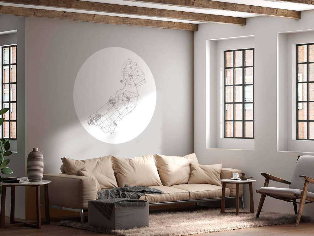 Carte du Flevoland, blanc