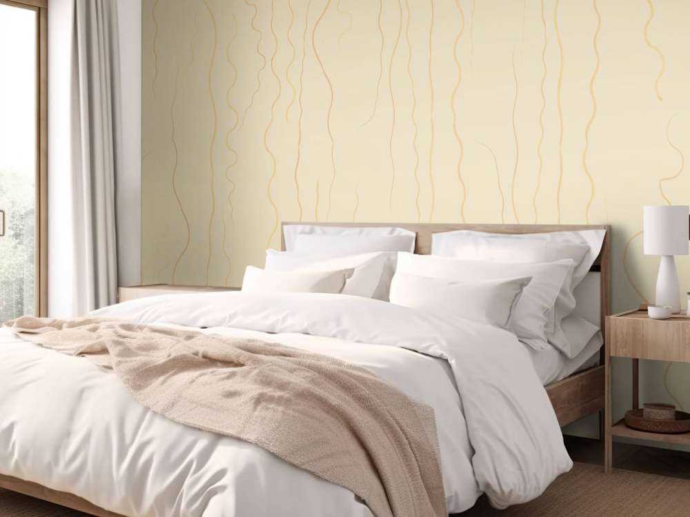 Lignes organiques herbe beige II