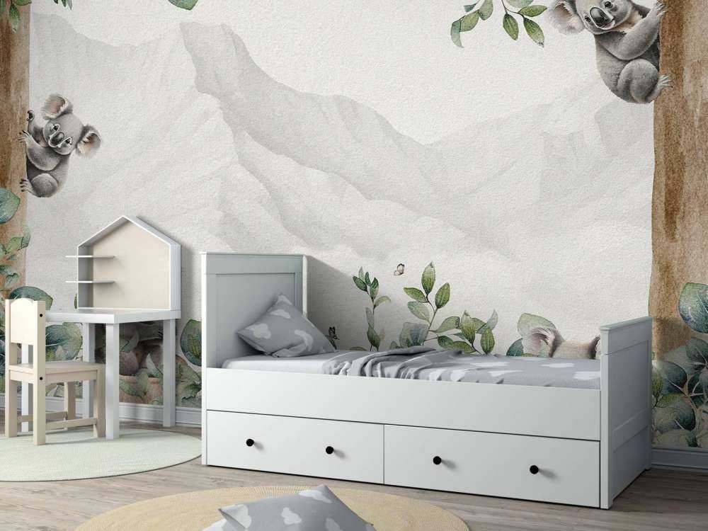 Paysage de koalas en couleurs