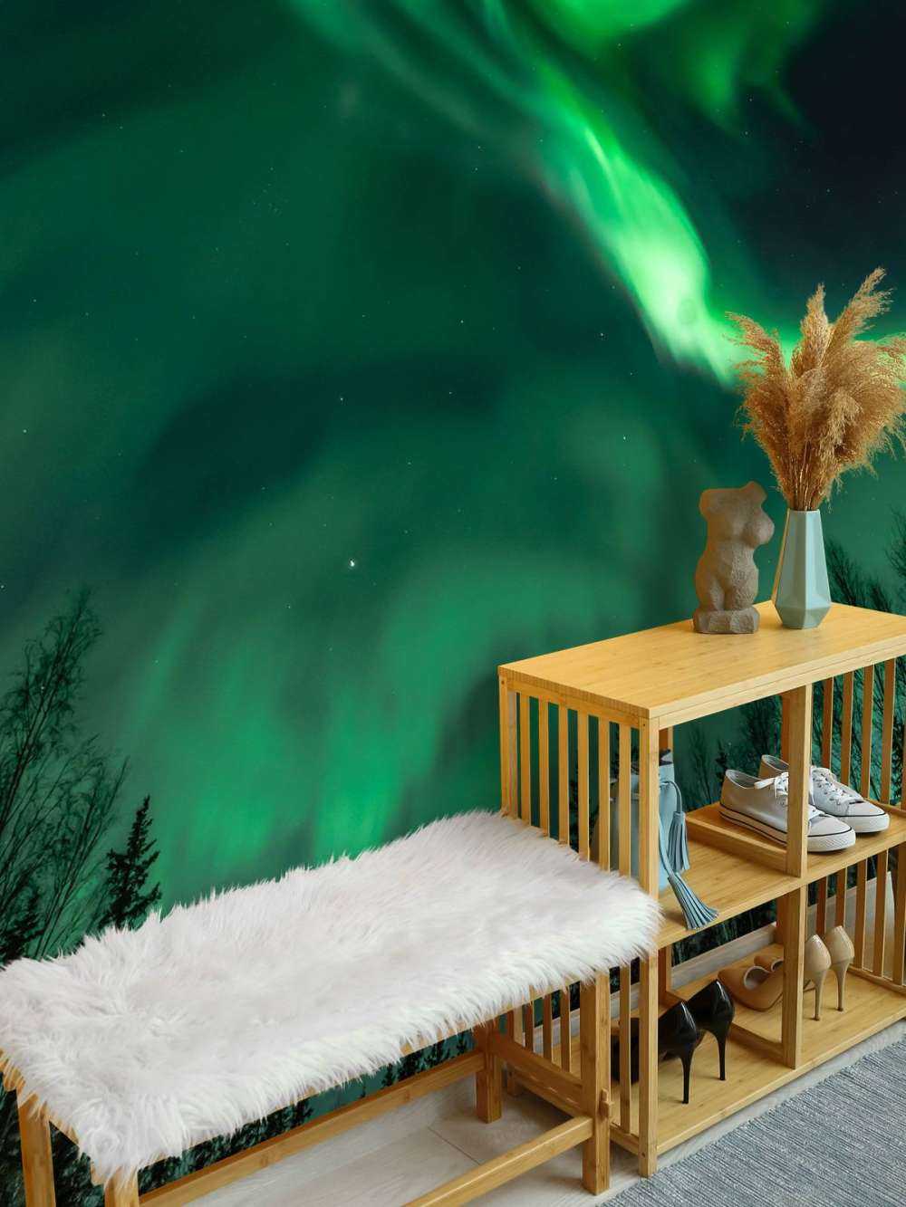 Aurore boréale en spirale