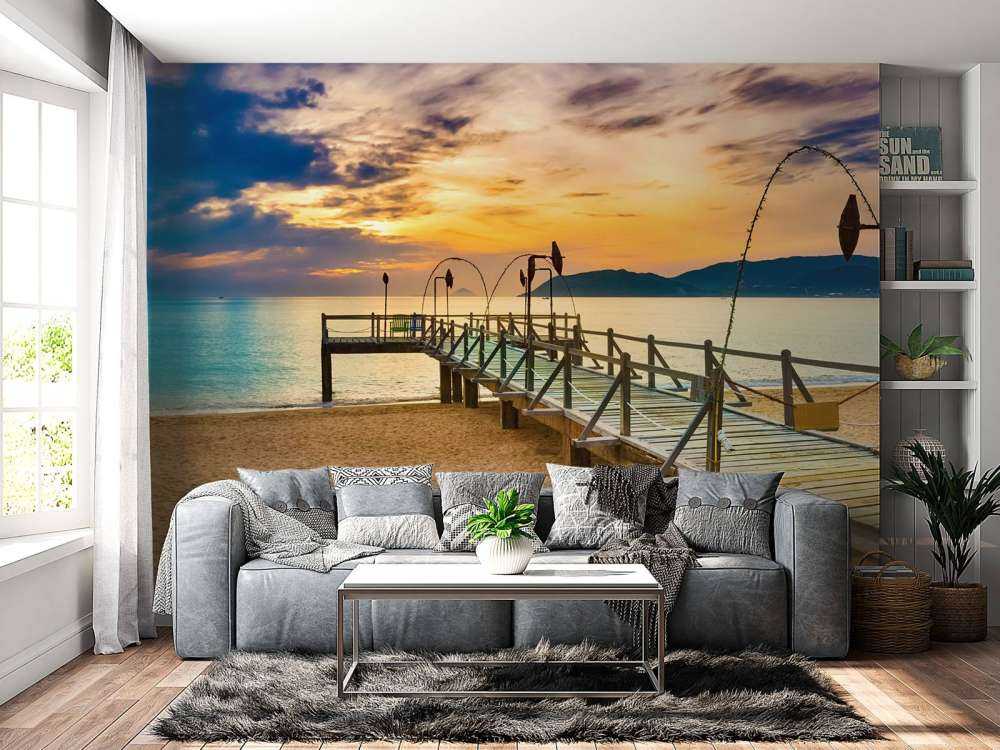 Lever du soleil sur la mer
