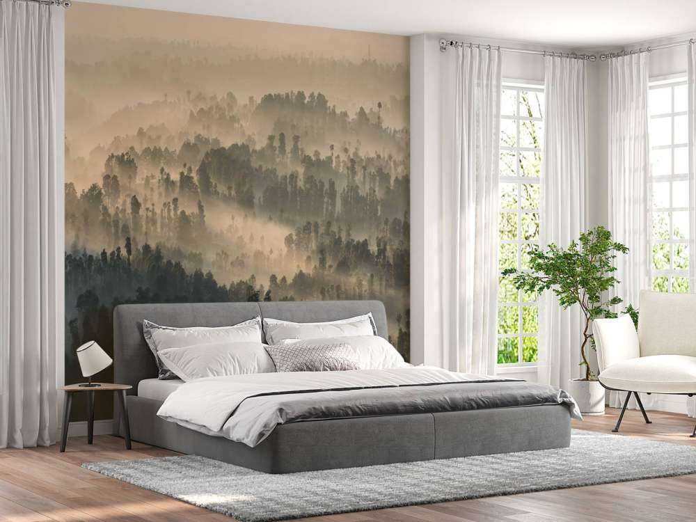 Montagnes brumeuses en Indonésie