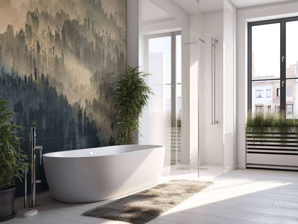 Montagnes brumeuses en Indonésie