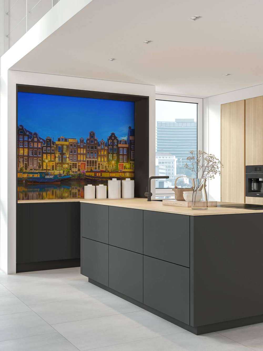 Le canal d'Amsterdam la nuit