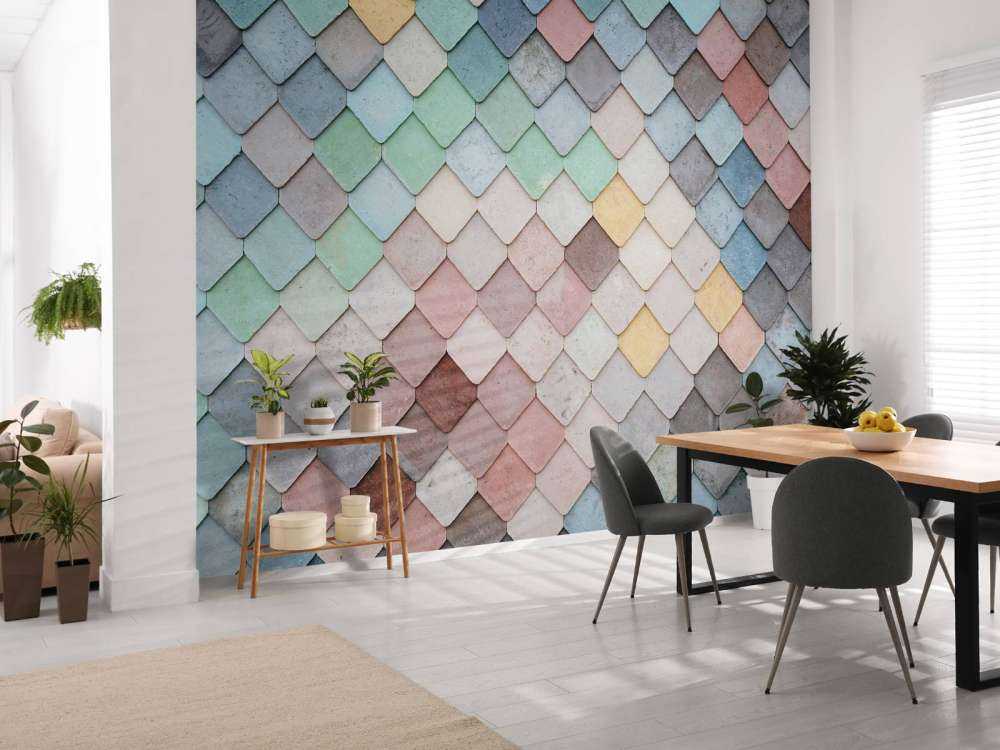Tuiles de couleur pastel