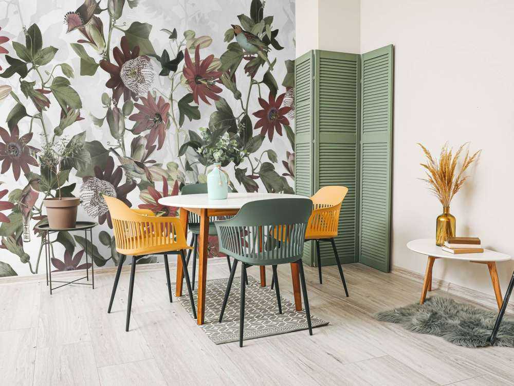 Sept oiseaux dans un feuillage enchanté - Ivoire