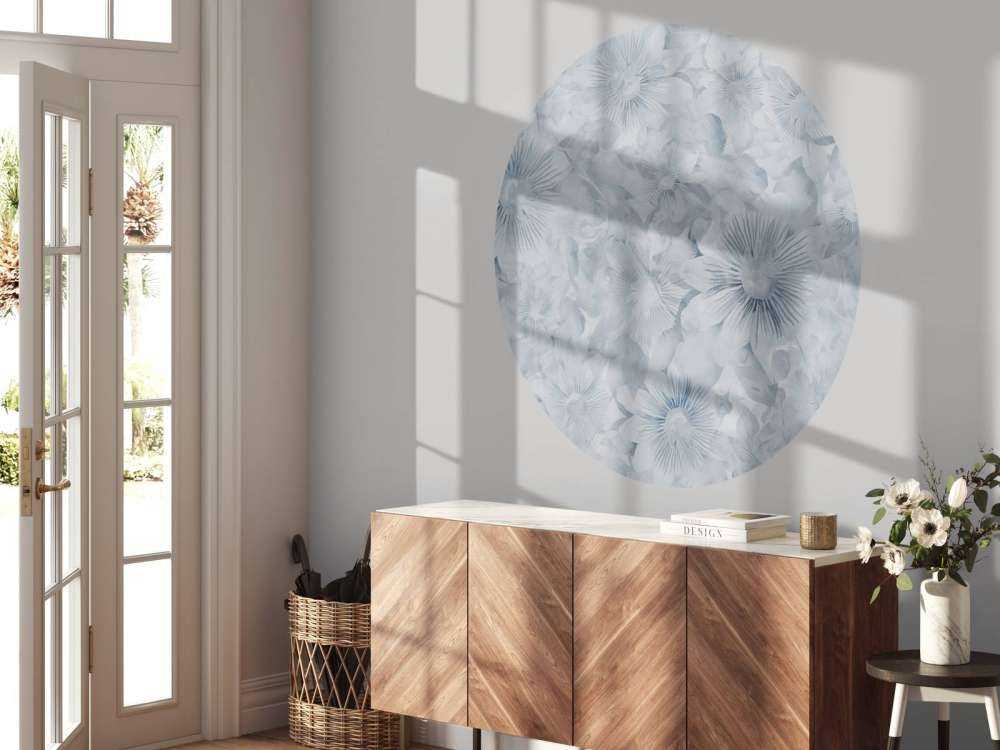 Élégance Aquarelle Botanique Lune Bleue