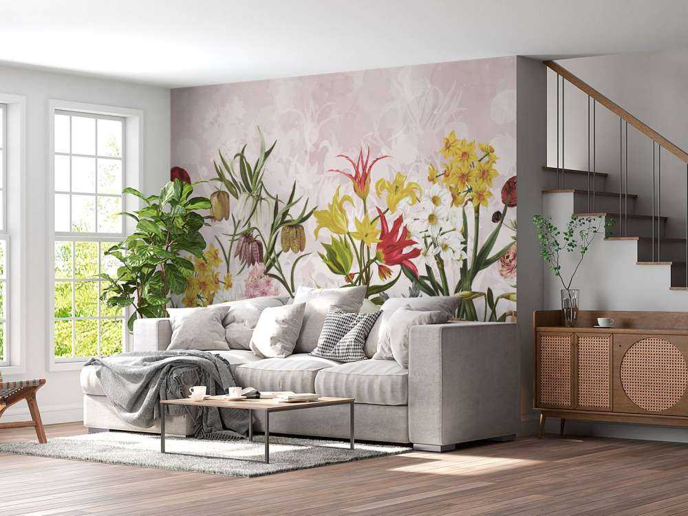 Fleurs de printemps - Rose pétale doux