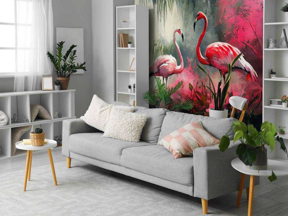 Esquisse de Flamant Carmin