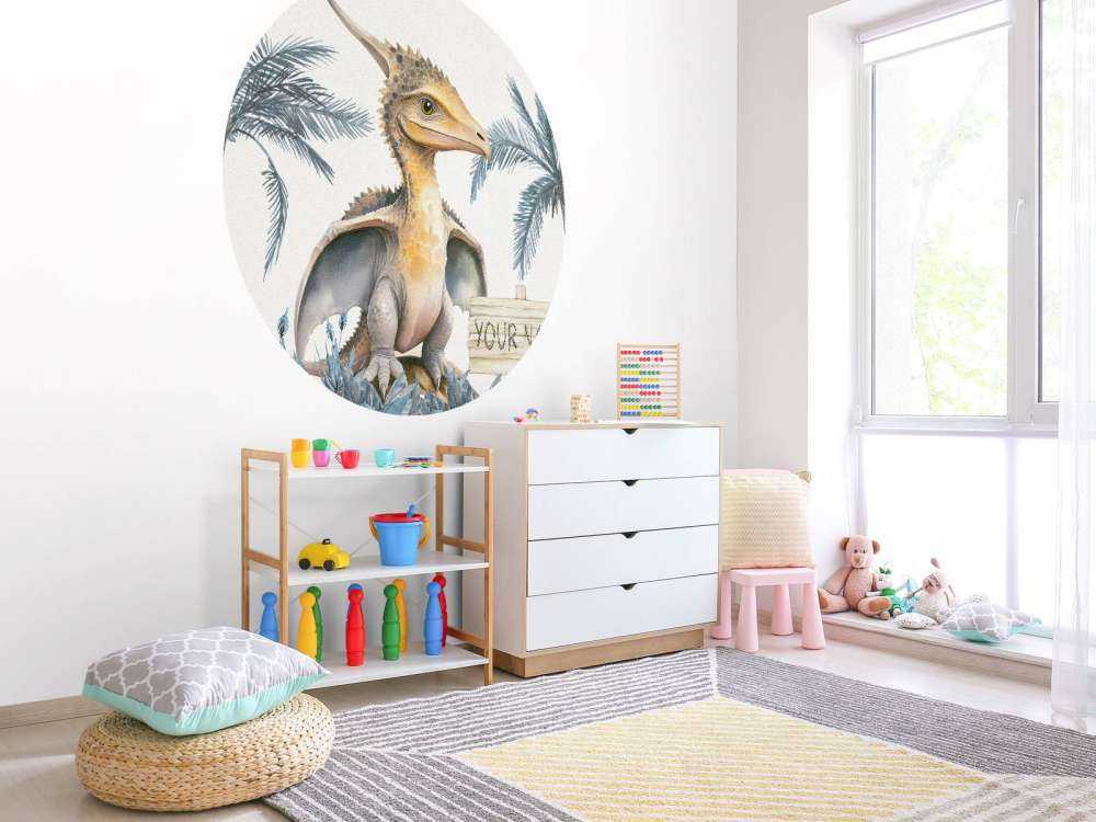 Bébé ptéranodon dans la jungle bleue