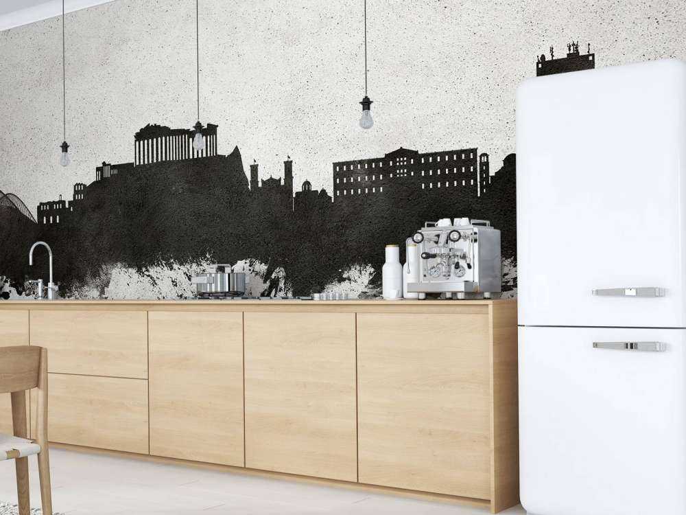 Aquarelle skyline, Athènes