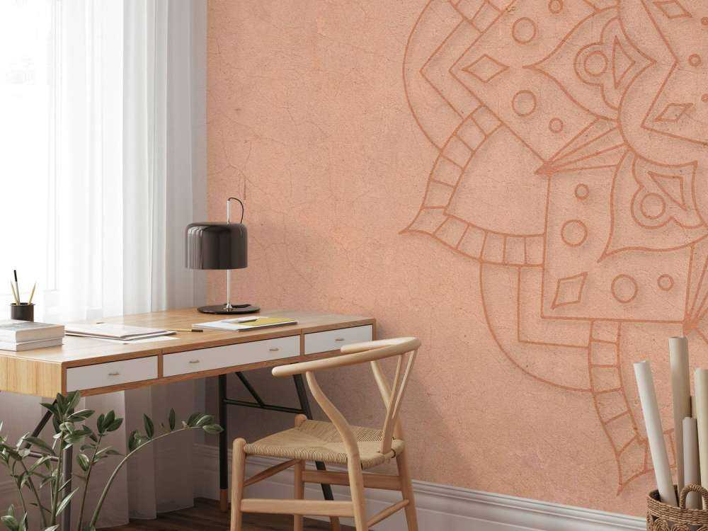 Mandala géométrique terreux