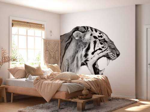 Tigre rugissant blanc