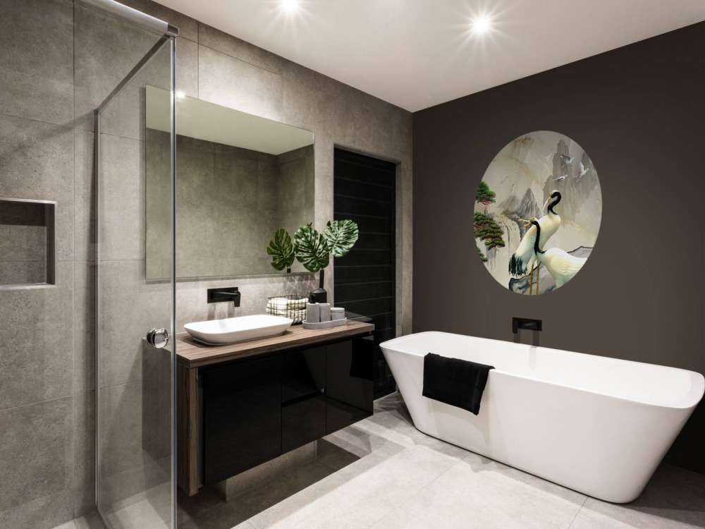 Des grues dans un monde imaginaire