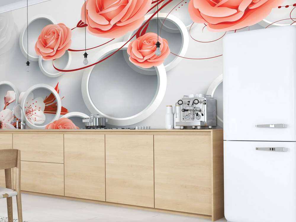 Cercles et fleurs en 3D