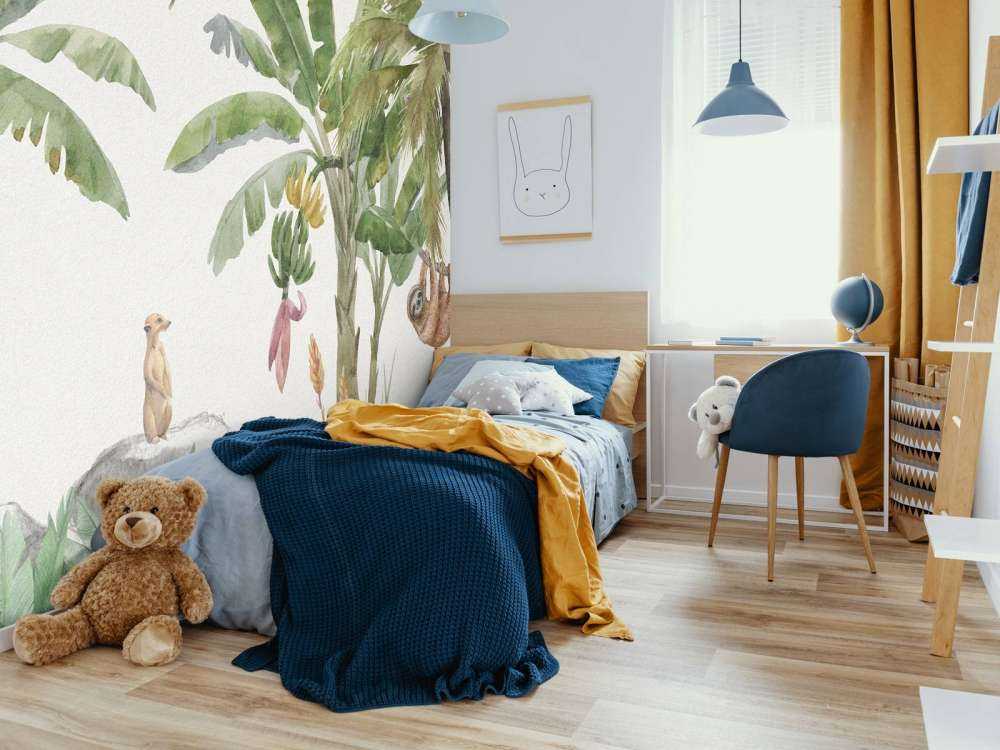 Jungle avec des animaux colorés