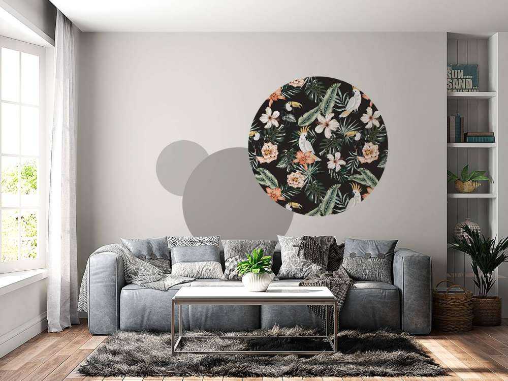 Toucan tropical et perroquet