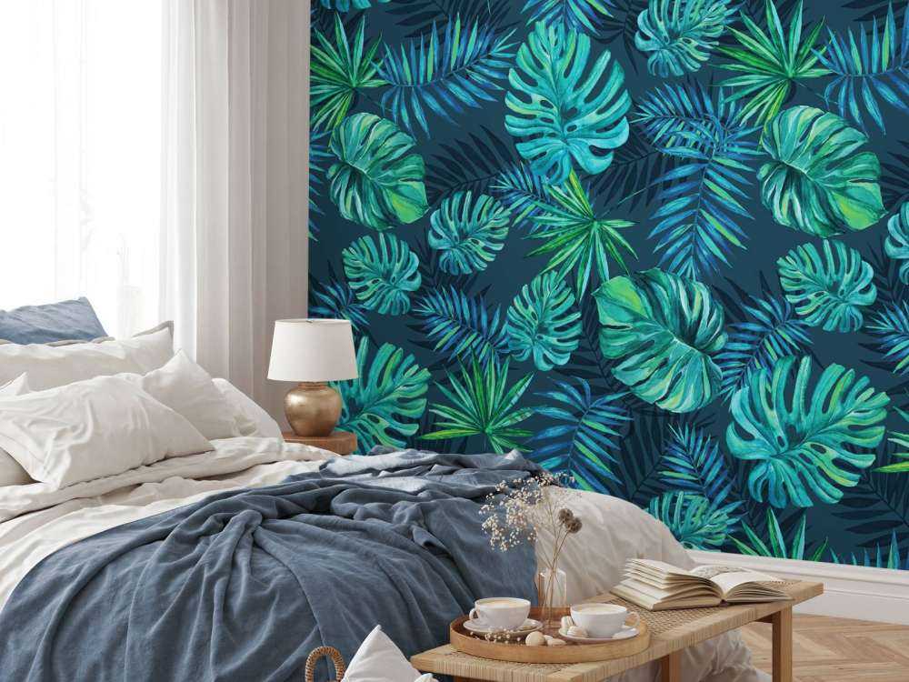 Plantes tropicales en aquarelle