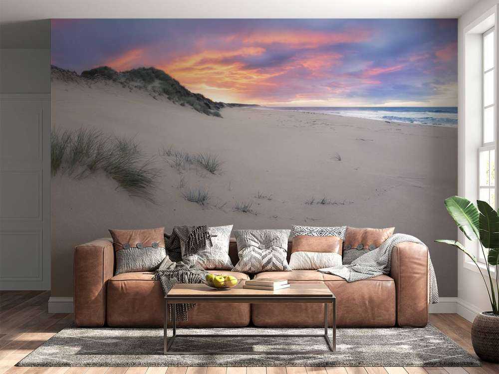 Lever de soleil sur les dunes de sable